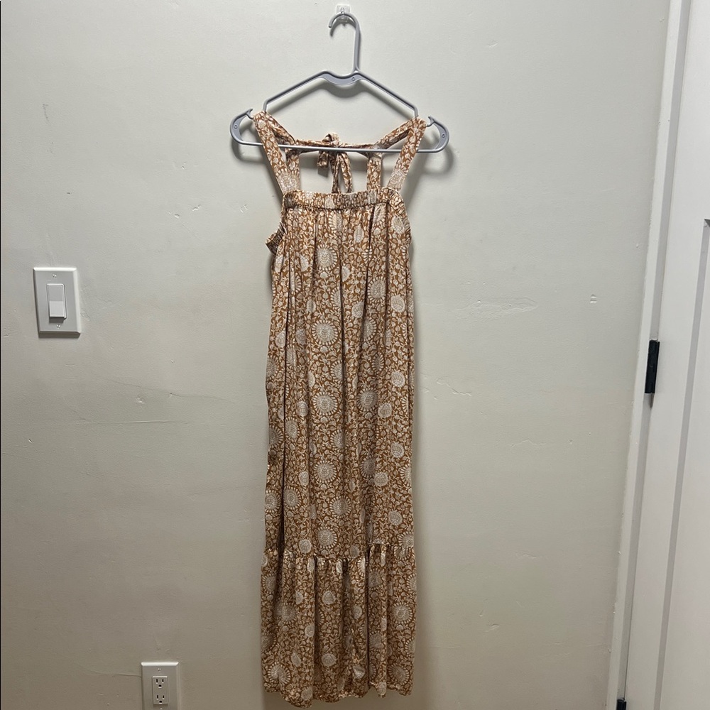 Old Navy Yellow Floral Maxi Dress Size S